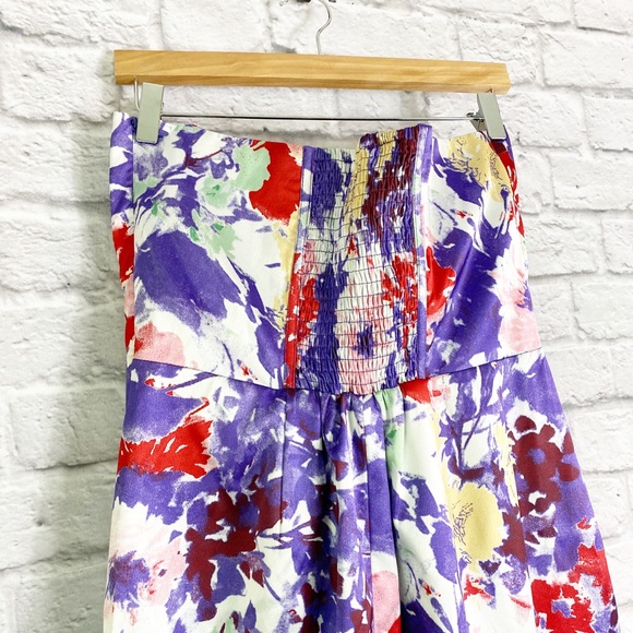 Lavish Alice Floral Corset Midi Cocktail Dress - Picture 7 of 8